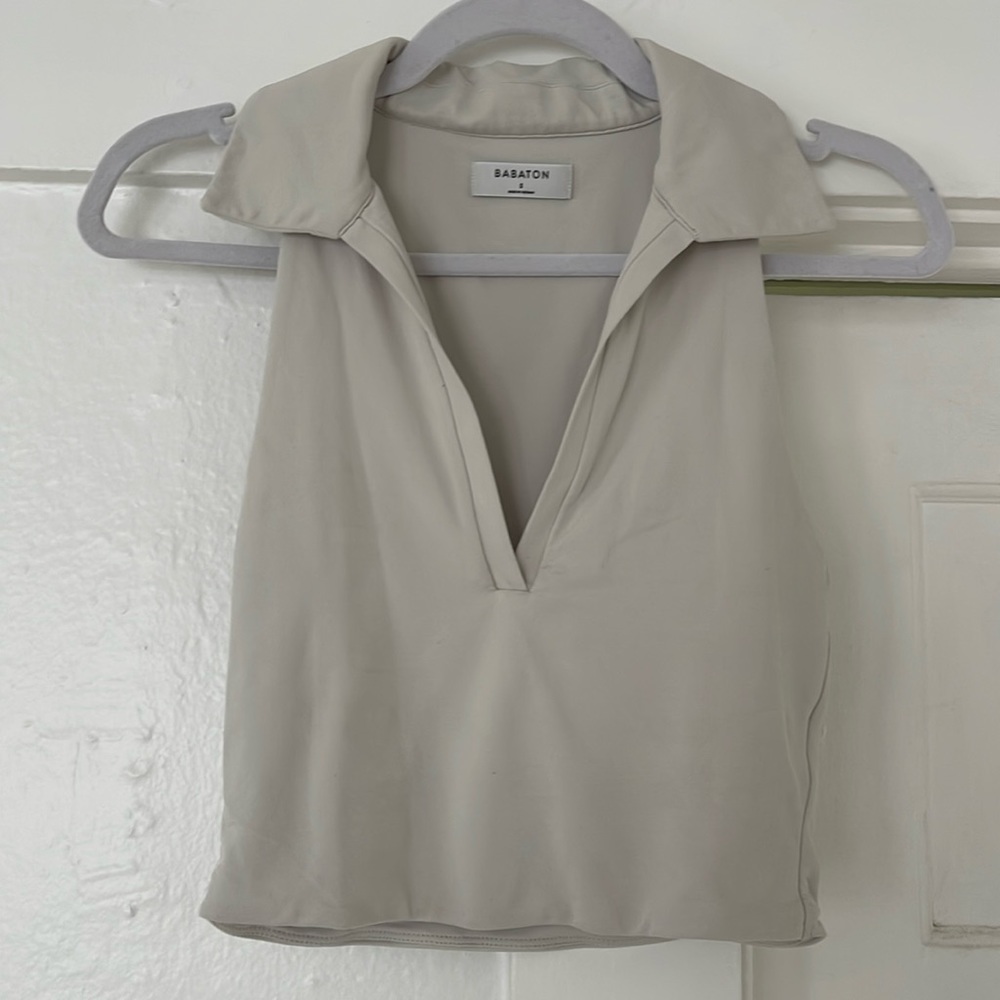 Aritzia Babaton low cut crop top